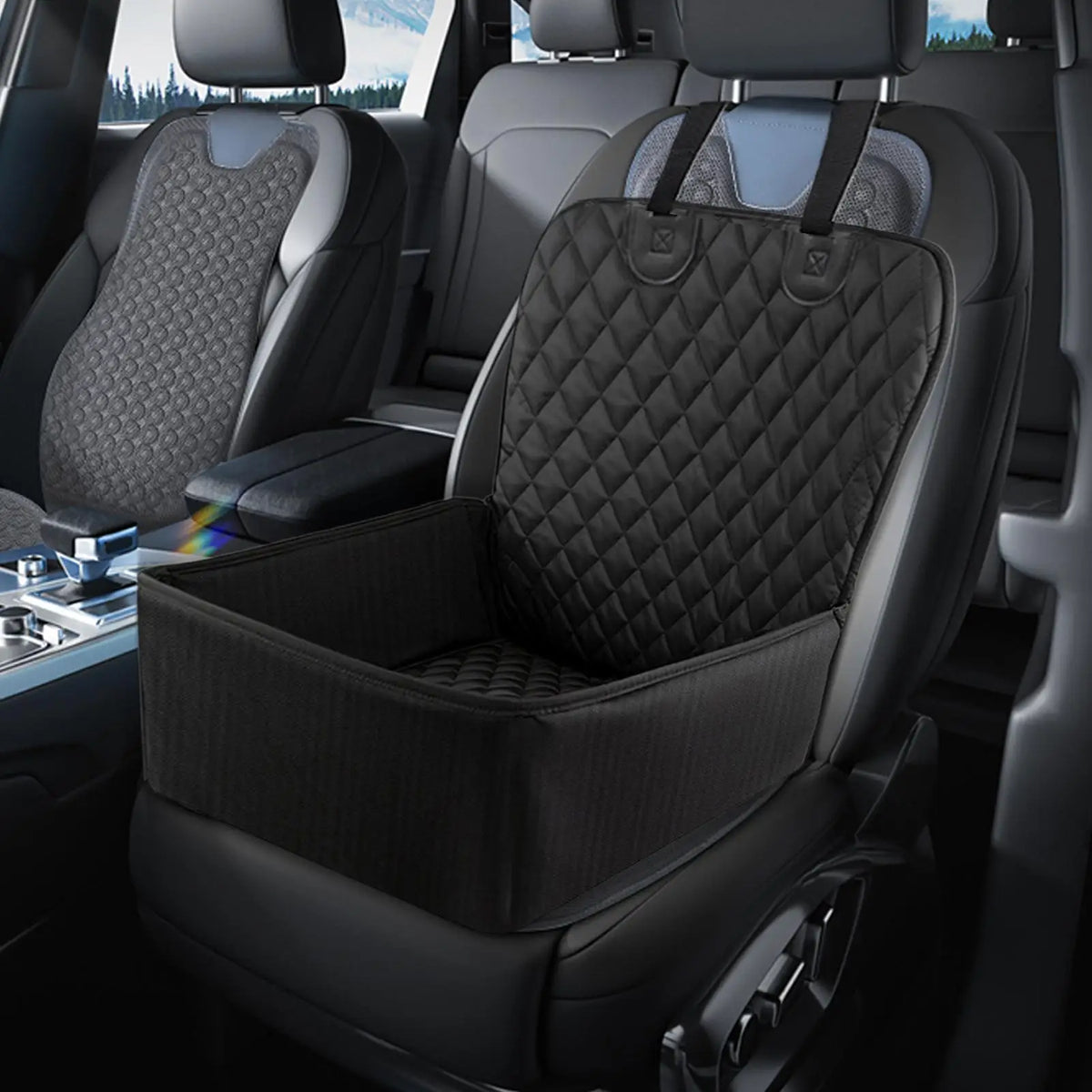 Anti-slip silicone bottom particles for vehicle seat stability