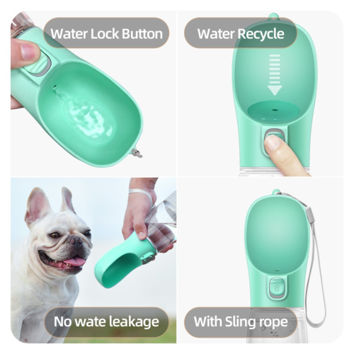 Portable Dog Water Bottle – Leak-Resistant Travel Feeder