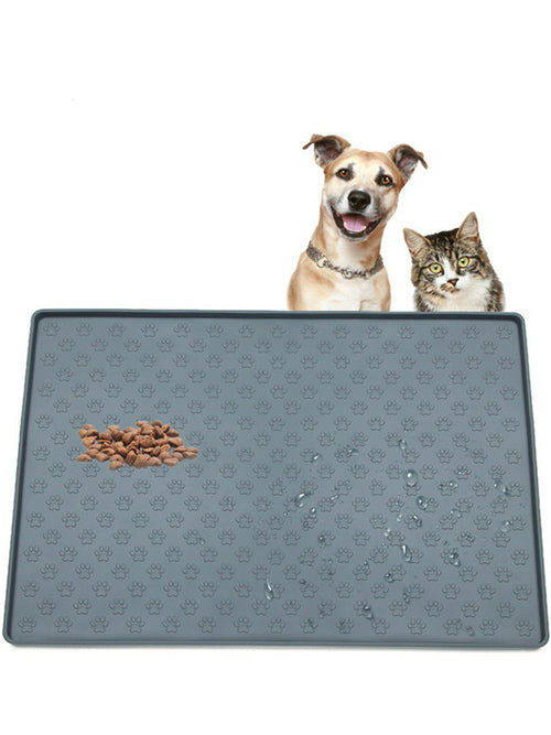 Non-slip waterproof silicone pet food and water mat