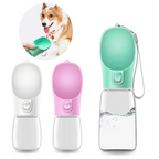 Portable dog water bottle for travel and walks